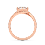 Rose gold - Central diamond 2.0 ct - view 6