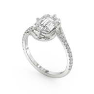 White gold - Central diamond 2.0 ct - view 1