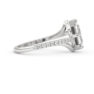 White gold - Central diamond 2.0 ct - view 3