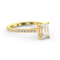 Yellow gold - Central diamond 1.0 ct - view 3