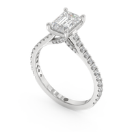 White gold - Central diamond 1.0 ct - view 1