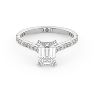 White gold - Central diamond 1.0 ct - view 2
