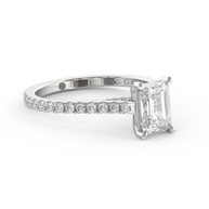 White gold - Central diamond 1.0 ct - view 3
