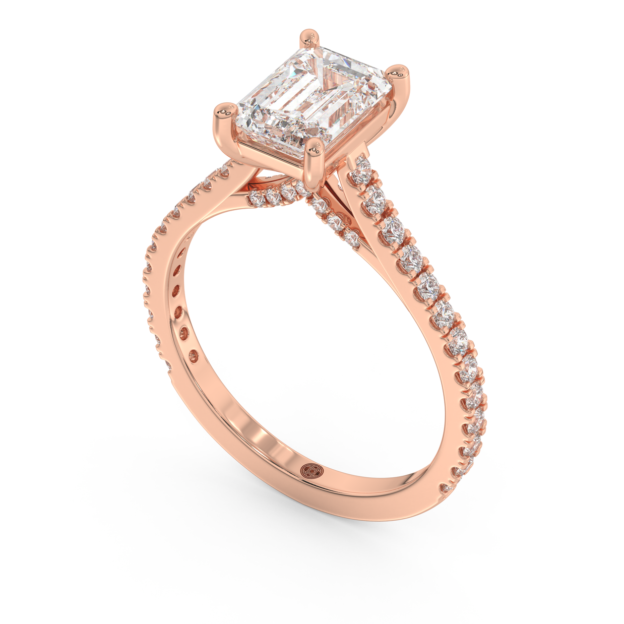 Rose gold - Central diamond 1.5 ct - view 1