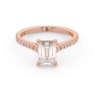 Rose gold - Central diamond 1.5 ct - view 2
