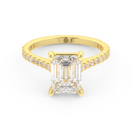 Yellow gold - Central diamond 2.0 ct - view 2