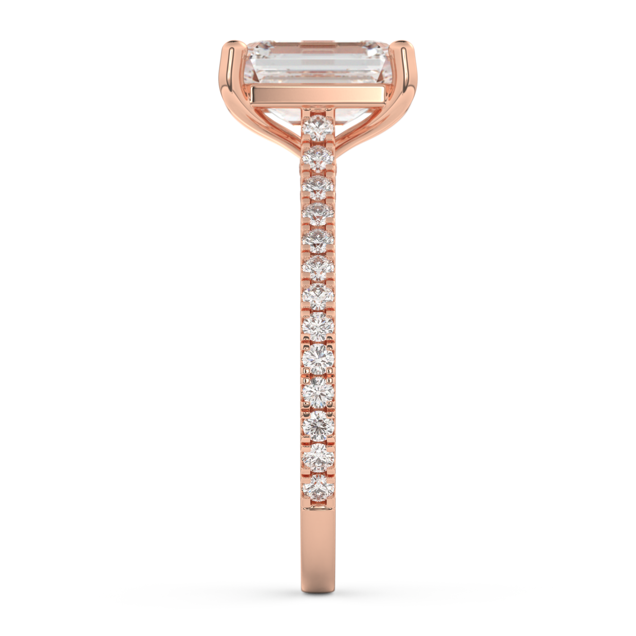Rose gold - Central diamond 2.0 ct - view 7