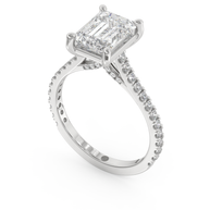 White gold - Central diamond 2.0 ct - view 1