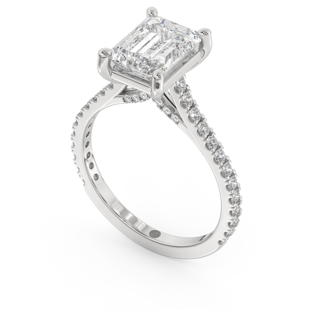 White gold - Central diamond 2.0 ct - view 1