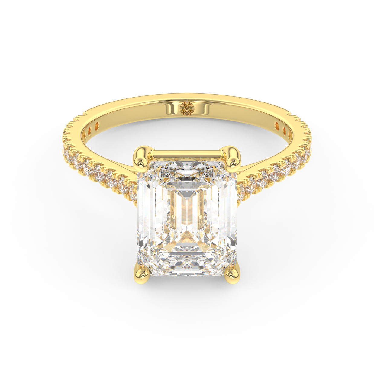Yellow gold - Central diamond 3.0 ct - view 2