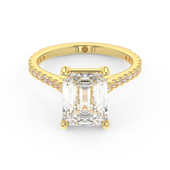 Yellow gold - Central diamond 3.0 ct - view 2