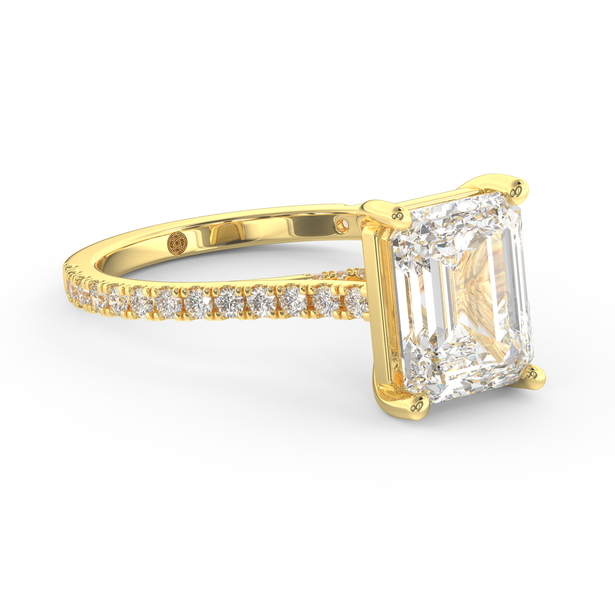 Yellow gold - Central diamond 3.0 ct - view 3