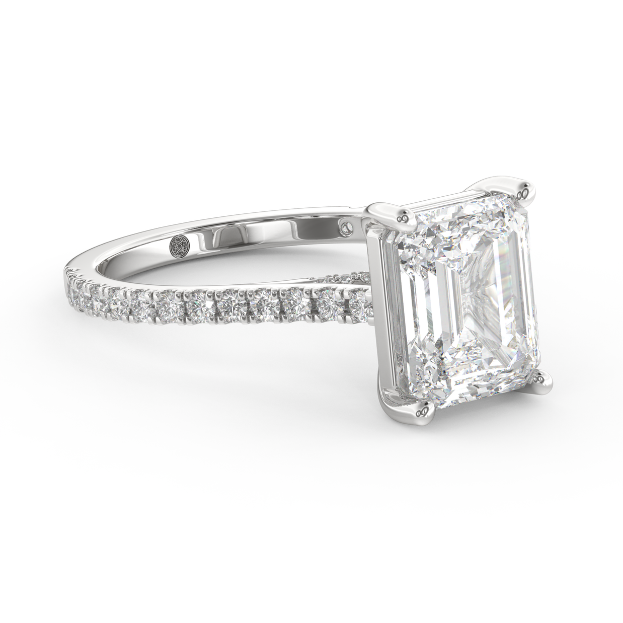 White gold - Central diamond 3.0 ct - view 3