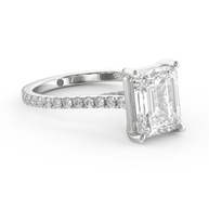 White gold - Central diamond 3.0 ct - view 3
