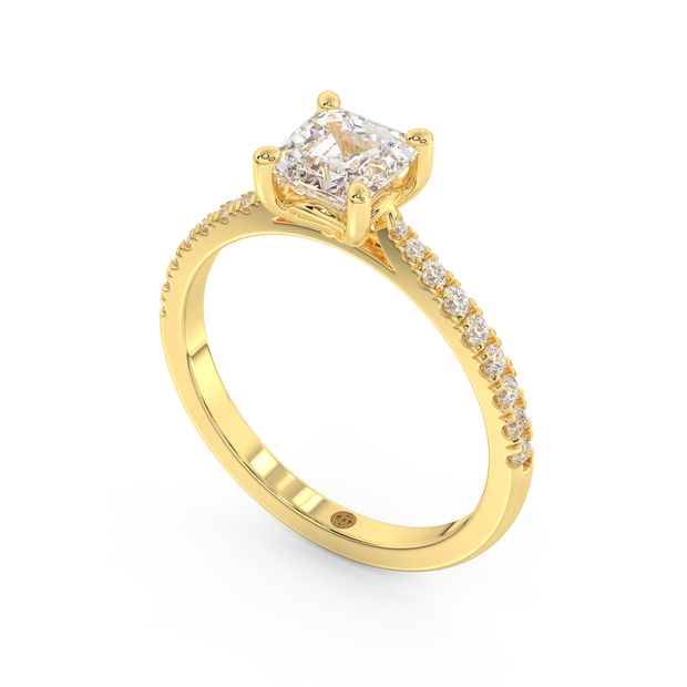 Harbor Emerald Diamond Ring 1.0 Ct, Gold 14K