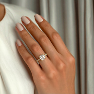 Harbor Emerald Diamond Ring 1.0 Ct, Gold 14K