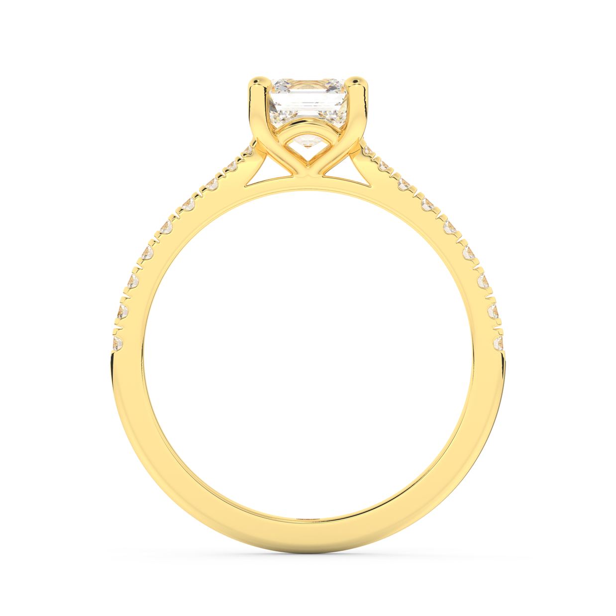 Harbor Emerald Diamond Ring 1.0 Ct, Gold 14K