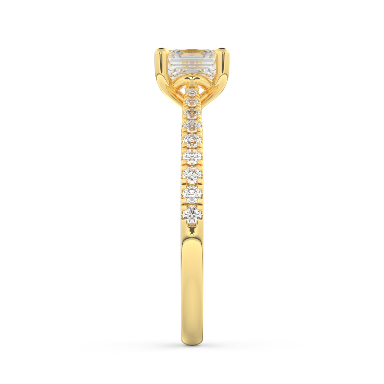 Harbor Emerald Diamond Ring 1.0 Ct, Gold 14K