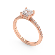 Harbor Emerald Diamond Ring 1.0 Ct, Gold 14K