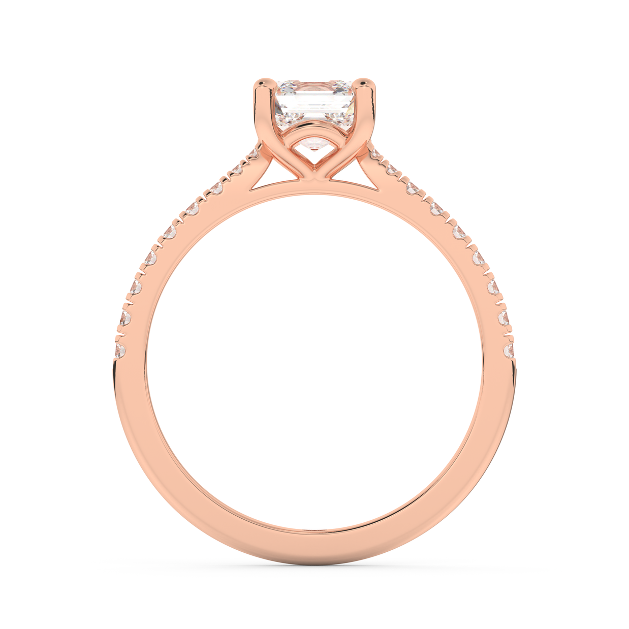 Harbor Emerald Diamond Ring 1.0 Ct, Gold 14K