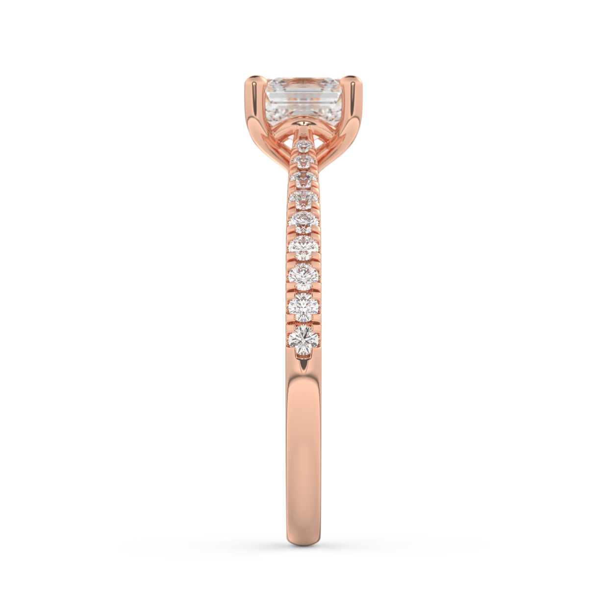 Harbor Emerald Diamond Ring 1.0 Ct, Gold 14K