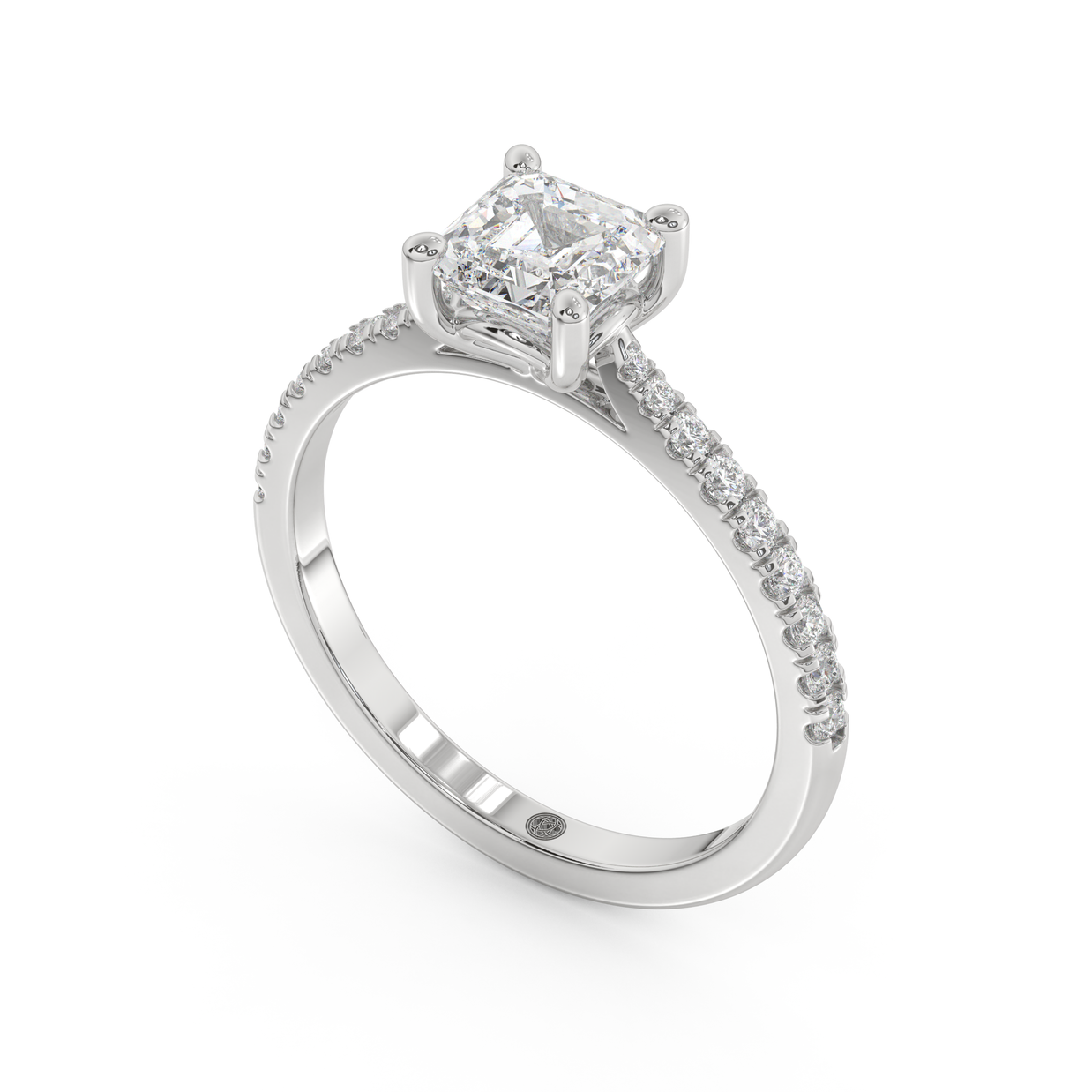 Harbor Emerald Diamond Ring 1.0 Ct, Gold 14K