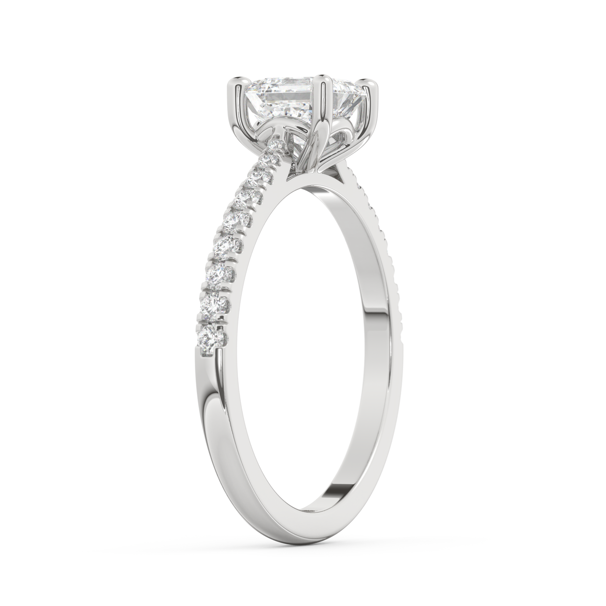 Harbor Emerald Diamond Ring 1.0 Ct, Gold 14K