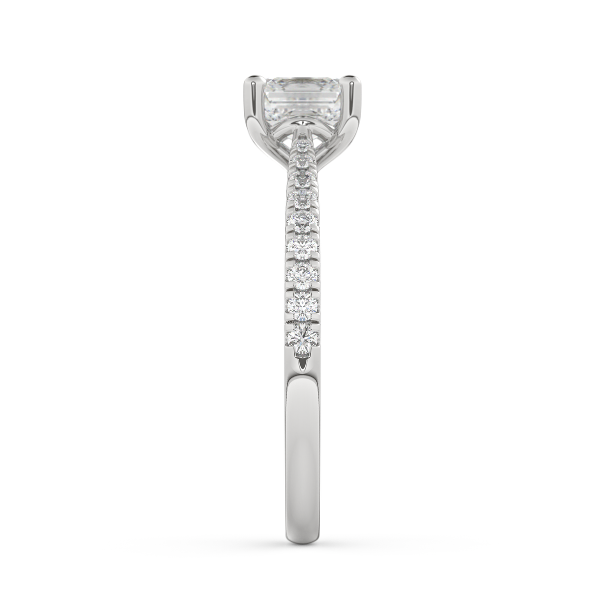 Harbor Emerald Diamond Ring 1.0 Ct, Gold 14K