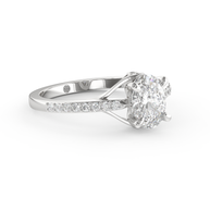 White gold - Central diamond 1.0 ct - view 3