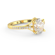 Yellow gold - Central diamond 1.5 ct - view 3