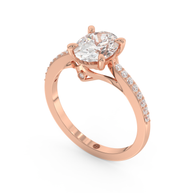Rose gold - Central diamond 1.5 ct - view 1