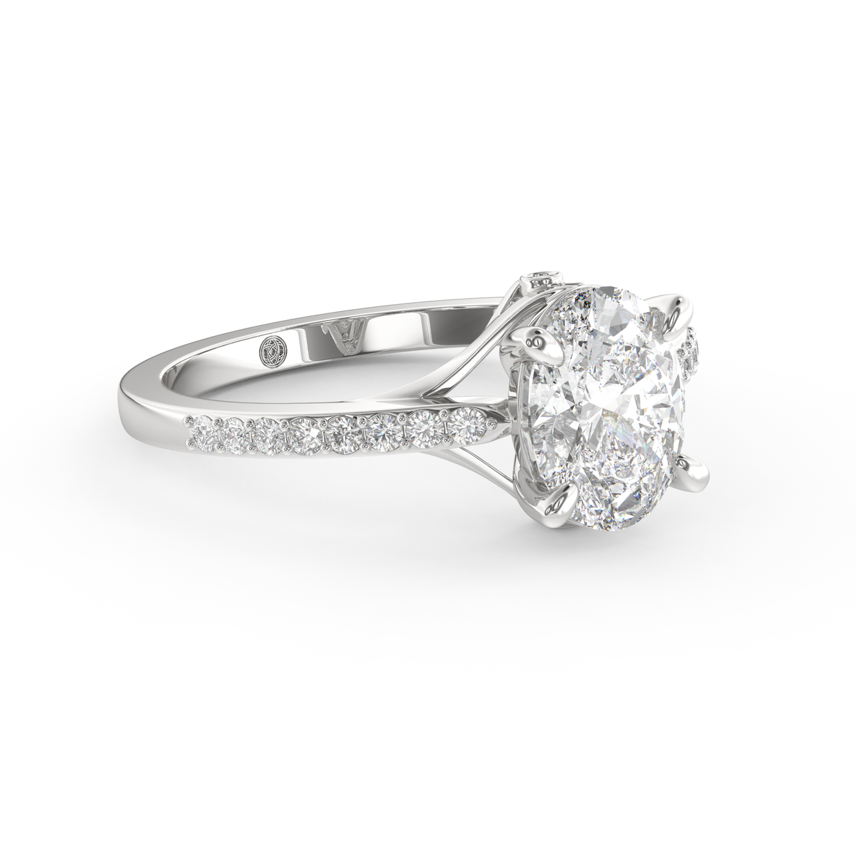 White gold - Central diamond 1.5 ct - view 3