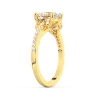 Yellow gold - Central diamond 2.0 ct - view 5