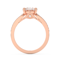 Rose gold - Central diamond 2.0 ct - view 6