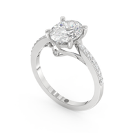 White gold - Central diamond 2.0 ct - view 1