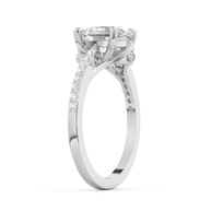 White gold - Central diamond 2.0 ct - view 5