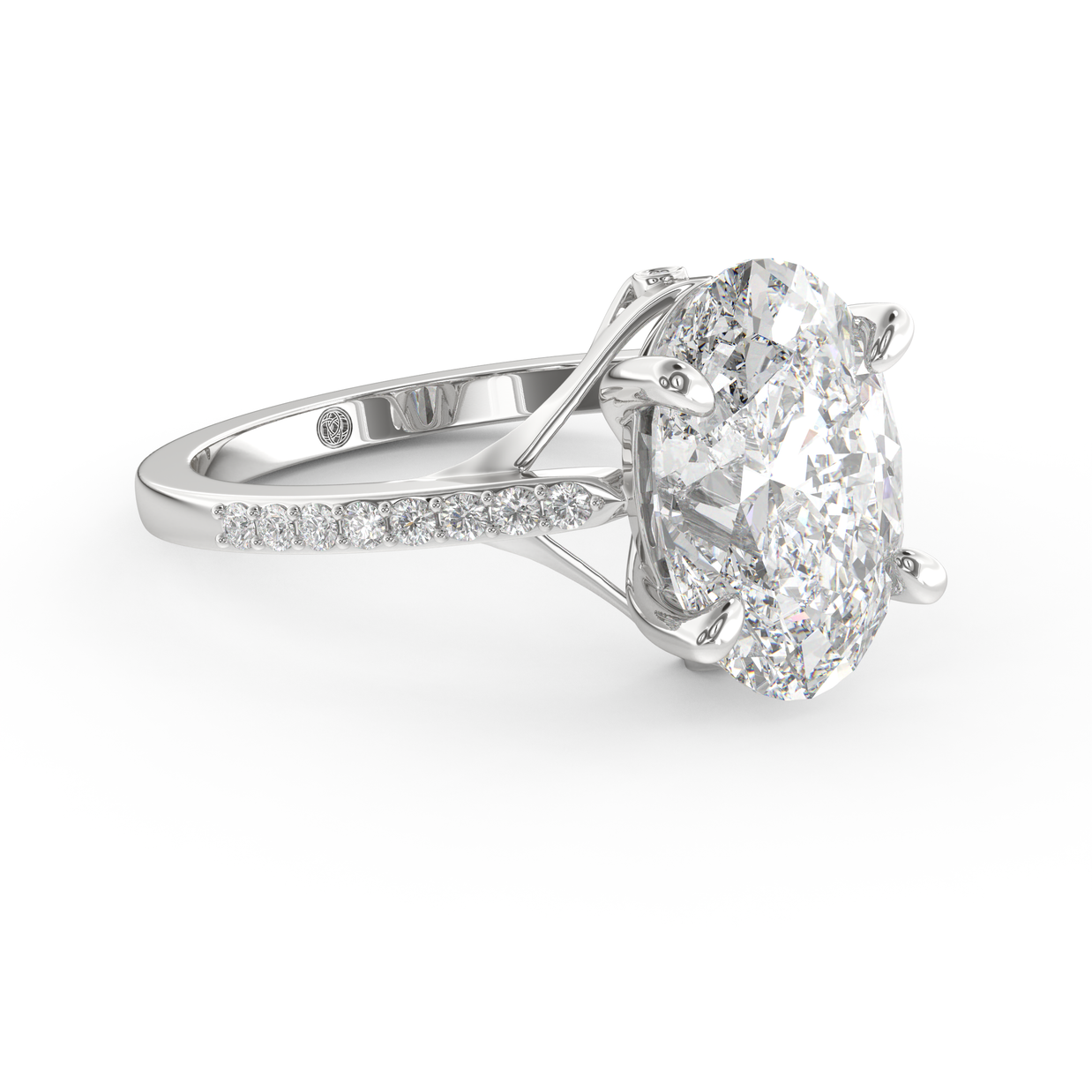 White gold - Central diamond 3.0 ct - view 3