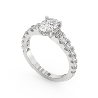 White gold - Central diamond 1.0 ct - view 1