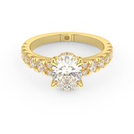 Yellow gold - Central diamond 1.5 ct - view 2