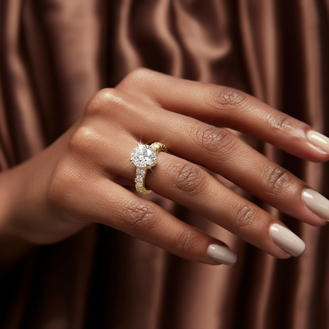 Baltimore Jewel Diamond Ring 1.0, 1.5, 2.0, 3.0 Ct, Gold 14K