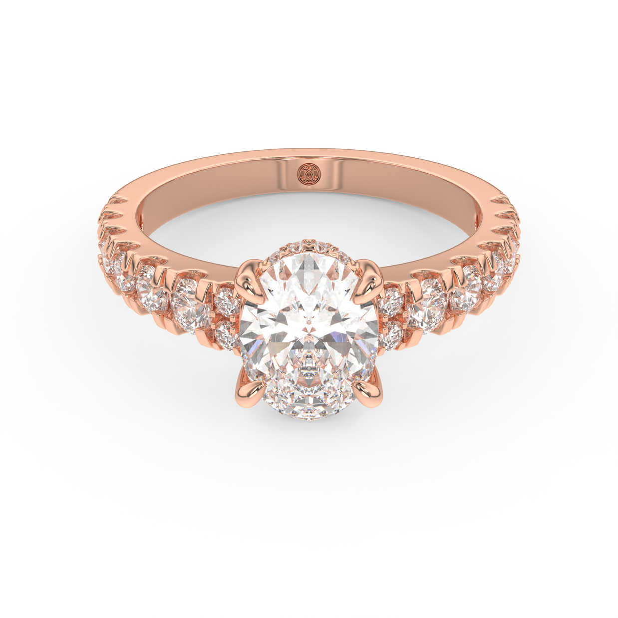 Rose gold - Central diamond 1.5 ct - view 2