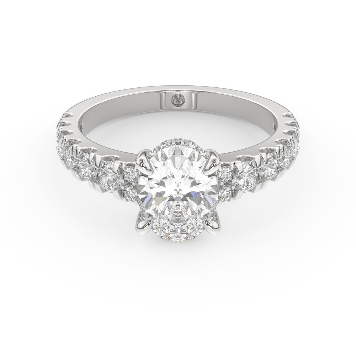 White gold - Central diamond 1.5 ct - view 2