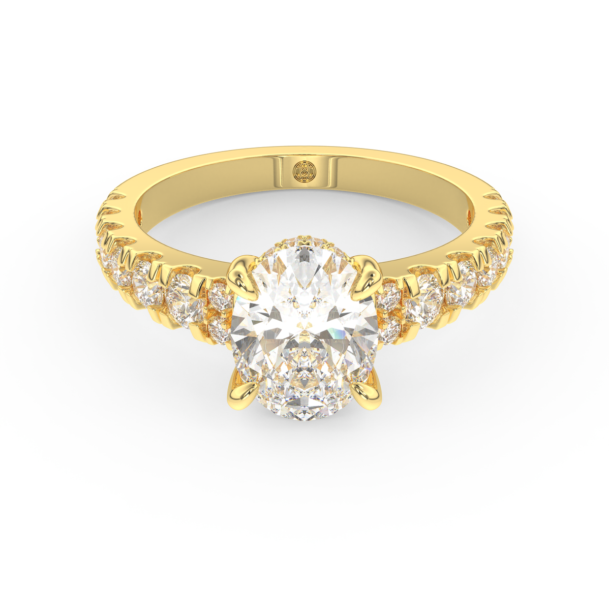 Yellow gold - Central diamond 2.0 ct - view 2
