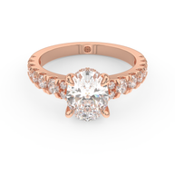 Rose gold - Central diamond 2.0 ct - view 2