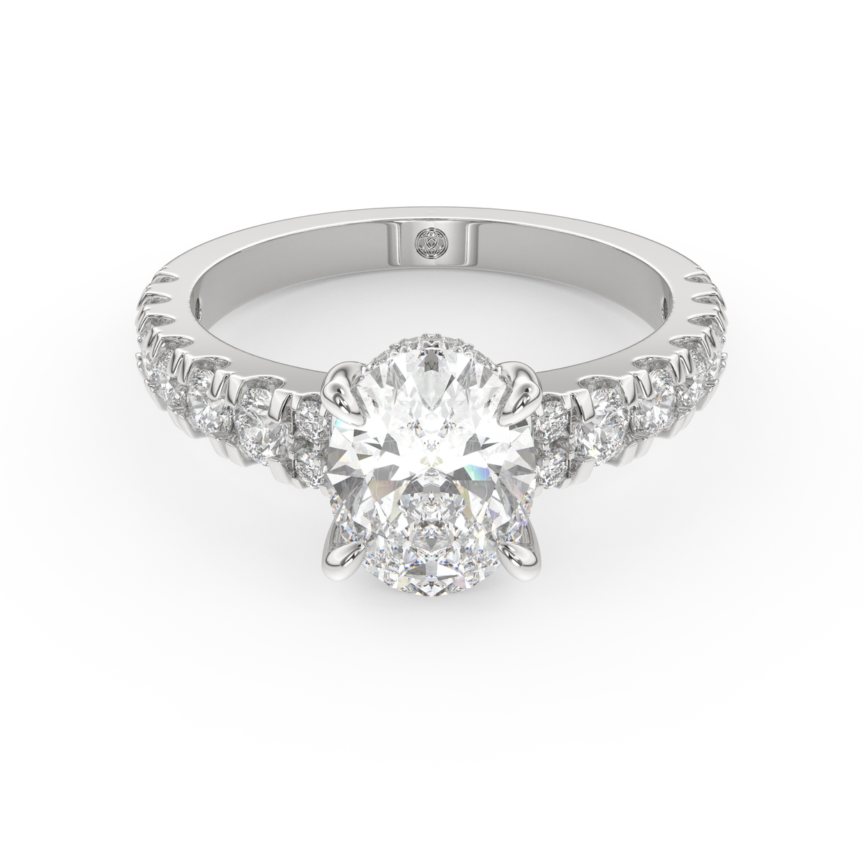 White gold - Central diamond 2.0 ct - view 2