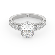 White gold - Central diamond 2.0 ct - view 2