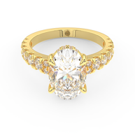 Yellow gold - Central diamond 3.0 ct - view 2