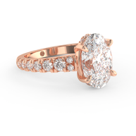 Rose gold - Central diamond 3.0 ct - view 3