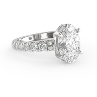 White gold - Central diamond 3.0 ct - view 3