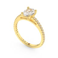 Yellow gold - Central diamond 1.0 ct - view 1